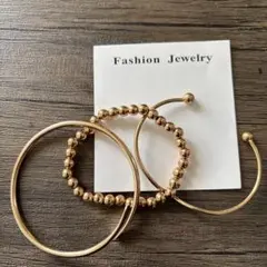 金色メタル ブレスレット 3点セット