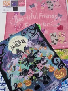 ディズニー　ハロウィン　ミニタオル　巾着