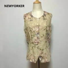 NEWYORKER ニューヨーカー 花柄 ノースリー ブベスト 11 麻混のサムネイル