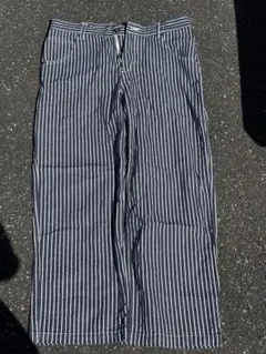 Beno ワークパンツ ヒッコリーストライプ Lサイズのサムネイル