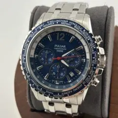 動作品 SEIKO PULSAR VD53-X105 クロノグラフ 24時間針 ブラック クオーツ式腕時計 セイコー パルサー 26年2月電池交換 札幌市 清田区 平岡 Ｔ SEIKO(セイコー) PULSAR(パルサー) クロノグラフ メンズ クォーツ