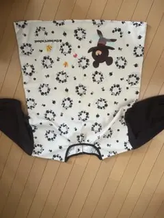 花柄クマイラストエプロン　くまのがっこう