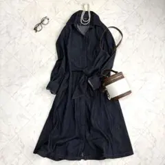 ローレンラルフローレン シャツワンピース Aライン フレア リボン