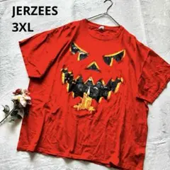 ジャージーズ オレンジ パンプキンデザイン Tシャツ ハロウィン 3XL