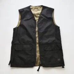 TAION ノンダウン ミリタリー リバーシブル Vネックベスト