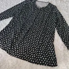 ミゼール MISSEL チュニック 長袖 ブラック 総柄 XL LLのサムネイル