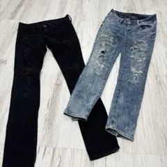 ダメージデニム 2色セット