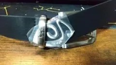 週末限定価格　STUSSY レザーベルト ステューシー ブラックゴールド