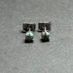 SP143 天然石 パワーストーン ステンレス スタッドピアス 天然ターコイズ