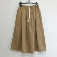 良品　オーシバル　クリーニング済　綿麻混　ロングフレアスカートのサムネイル