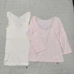 レース付きタンクトップ　長袖セット