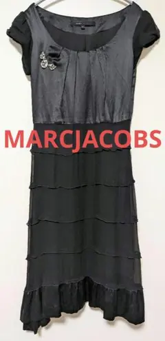 マークジェイコブス　ビジュー付きワンピース　ドレス　黒　レース