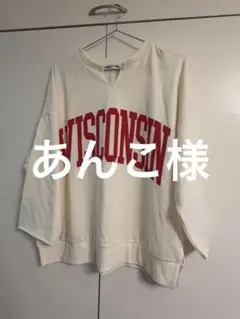 ロデオクラウンズ　ロゴ入りオーバーサイズスウェット　七分袖　ゆったり