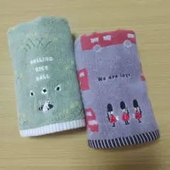 フェイスタオル 2枚セット 各柄1枚 ②のサムネイル