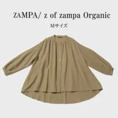 ザンパ ZAMPA 麻100 リネン ギャザー チュニック シャツ M ベージュのサムネイル