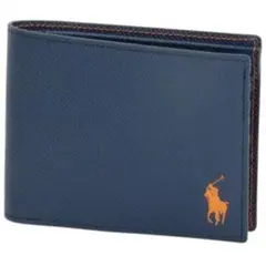 【新品未使用】POLO RALPH LAUREN 牛革 二つ折り財布 ”訳アリ”