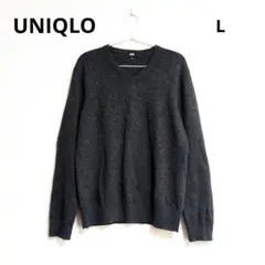 0530 UNIQLO ユニクロ Vネック カシミヤセーター L