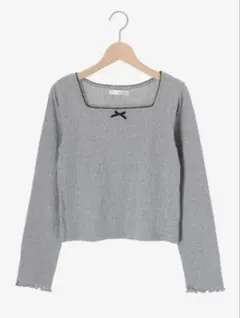 MAJESTIC LEGON リボン付きスクエアネックトップスのサムネイル