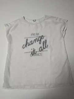 a.v.v ホワイト ロゴプリント Tシャツ 150のサムネイル