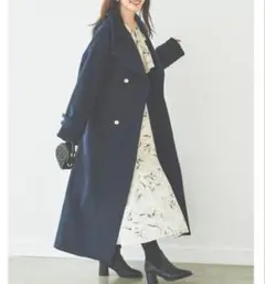 【dazzlin】アソートオーバーコート ロングコート ネイビー ベルト付 Fのサムネイル