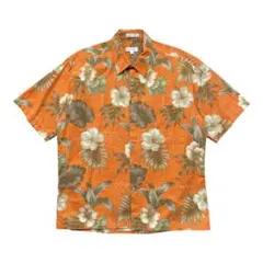USA 古着 ピエールカルダン コットン アロハシャツ ハワイアンシャツ 花柄のサムネイル