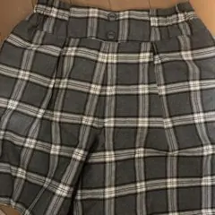 pom ponette junior ボタンタックキュロット チェック Lサイズ