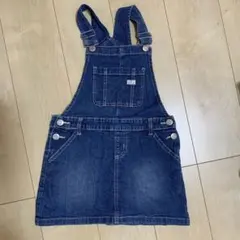 130センチ　ジャンバースカート　デニム