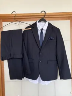卒業式160 スーツセット（シャツ・ネクタイ・ポケットチーフ付き）BTZ 男の子