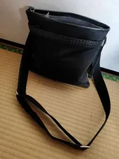 【送料無料】COACHブラックレザーショルダーバッグ