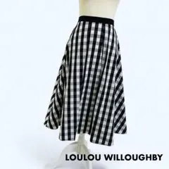 【完売品】 LOULOU WILLOUGHBY ギンガムランダムタックスカート