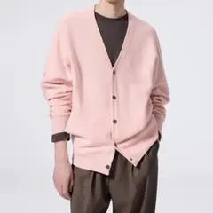 ウォッシャブル　Ｖネックカーディガン　GU ピンク