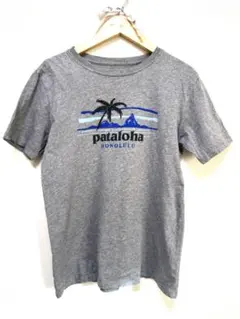 ハワイ限定 pataloha グレー 半袖ロゴTシャツ レディース Lサイズ