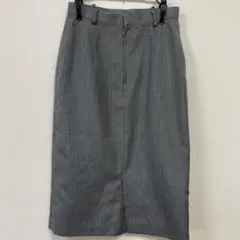 ストライプタイトスカート　グレー