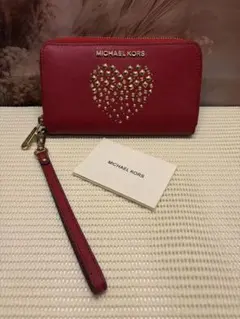 MICHAEL KORS 長財布 ハート スタッズ レッドのサムネイル