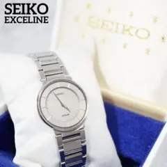 美品 箱付 SEIKO セイコー エクセリーヌ レディース 薄型ドレスウォッチ
