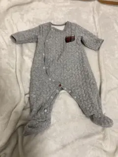 赤ちゃん本舗　グレー キルティングロンパース 60cm