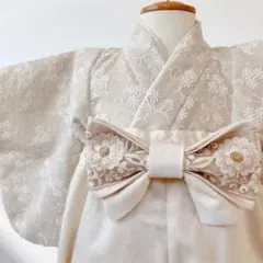 《60-100ワンサイズ》ひな祭り❀ベビー袴　ベビー着物　お食い初め