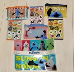 パペットスンスン スシロー コラボ クリアポーチ　　　シール 3種セット　コンプ