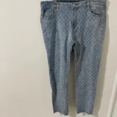 チェック柄デニムパンツ サイズ11