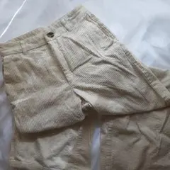 クリーム色 コーデュロイ カジュアルパンツ　GU M