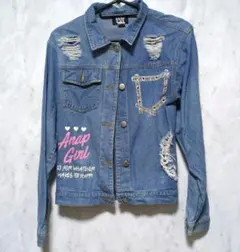 ANAP GIRL ダメージデニムジャケットS