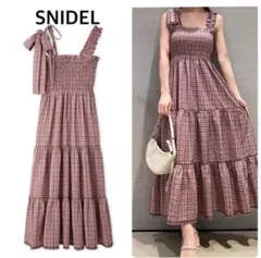 【極美品✨】 SNIDEL スナイデル ティアードキャミワンピースピンク0サイズ