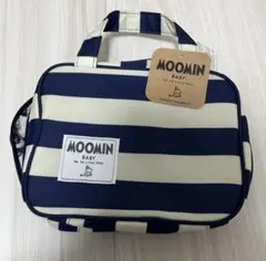 レア　新品★ MOOMIN おむつポーチ ムーミンボーダー (ホワイト）のサムネイル