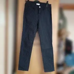 ★値下げ↓★＊LEPSIM ブラックストライプ M カジュアルパンツ＊