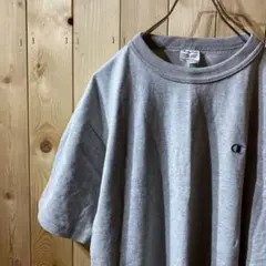 ss1427 champion 半袖 Tシャツ バックプリント グレー L