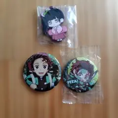 鬼滅の刃 缶バッジ ラバーマスコット