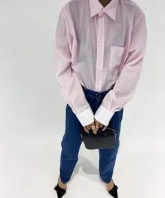 LULU 別注 ピンクストライプシャツ INDIVIDUALIZEDのサムネイル