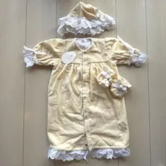 ベビードレス ツーウェイ・ドレスオール　出産祝い　イエロー