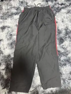 ブラック レッド2ラインジャージパンツ