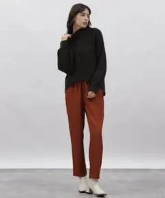 LAKOLE ハイネック 畦ニット プルオーバー ニット トップス